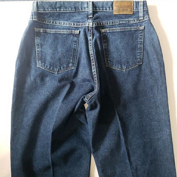 Wrangler Blues WB101AD Size 12 x 34 Relaxed Fit Blue Jeans Dark Wash Women's - Picture 10 of 13